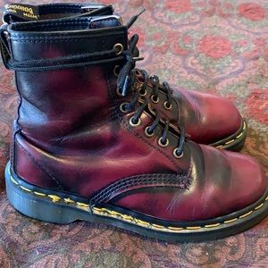 🔥Dr. Martens 1460 MIE VTG Black Rub Off Boots